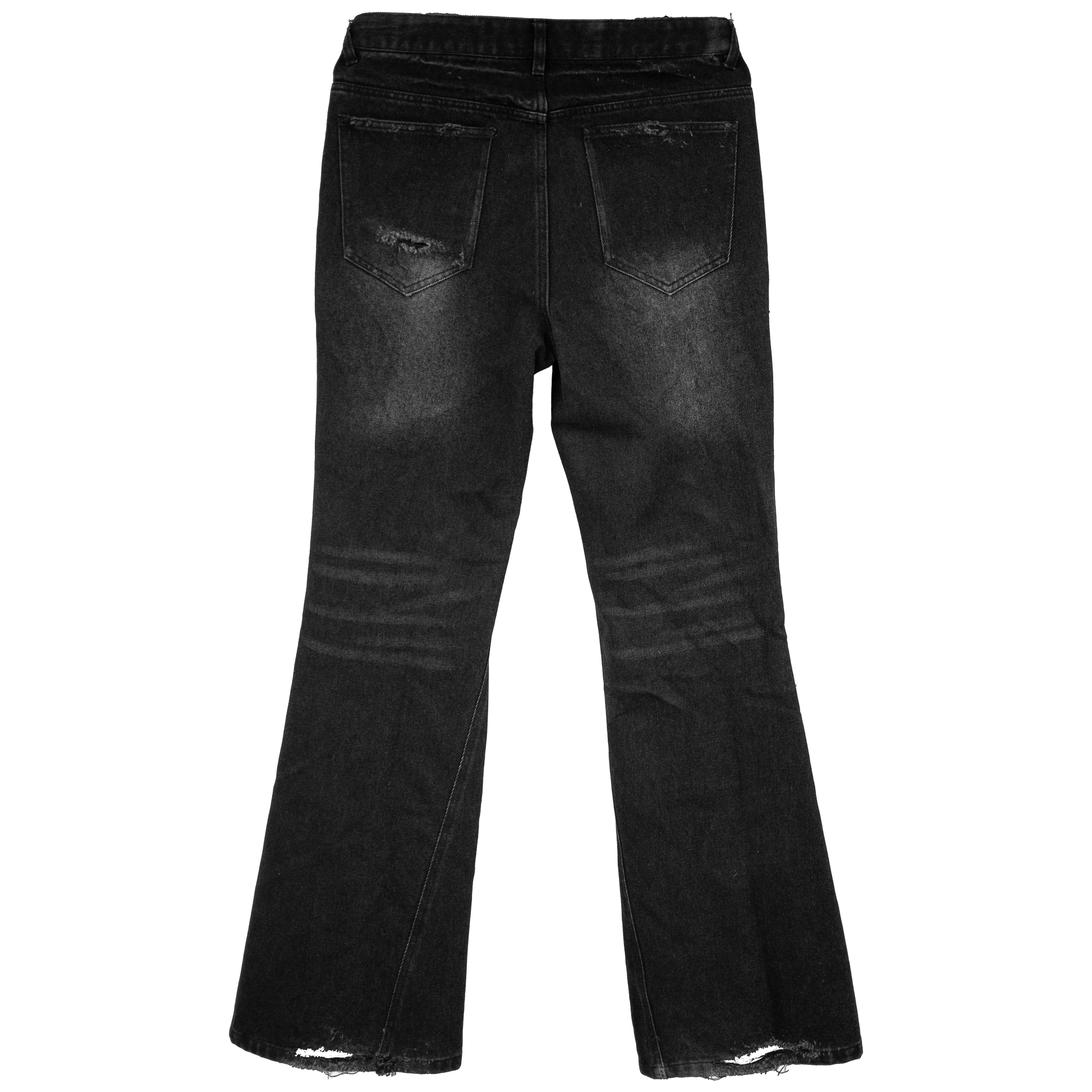 Studded Twisted Flare Jeans